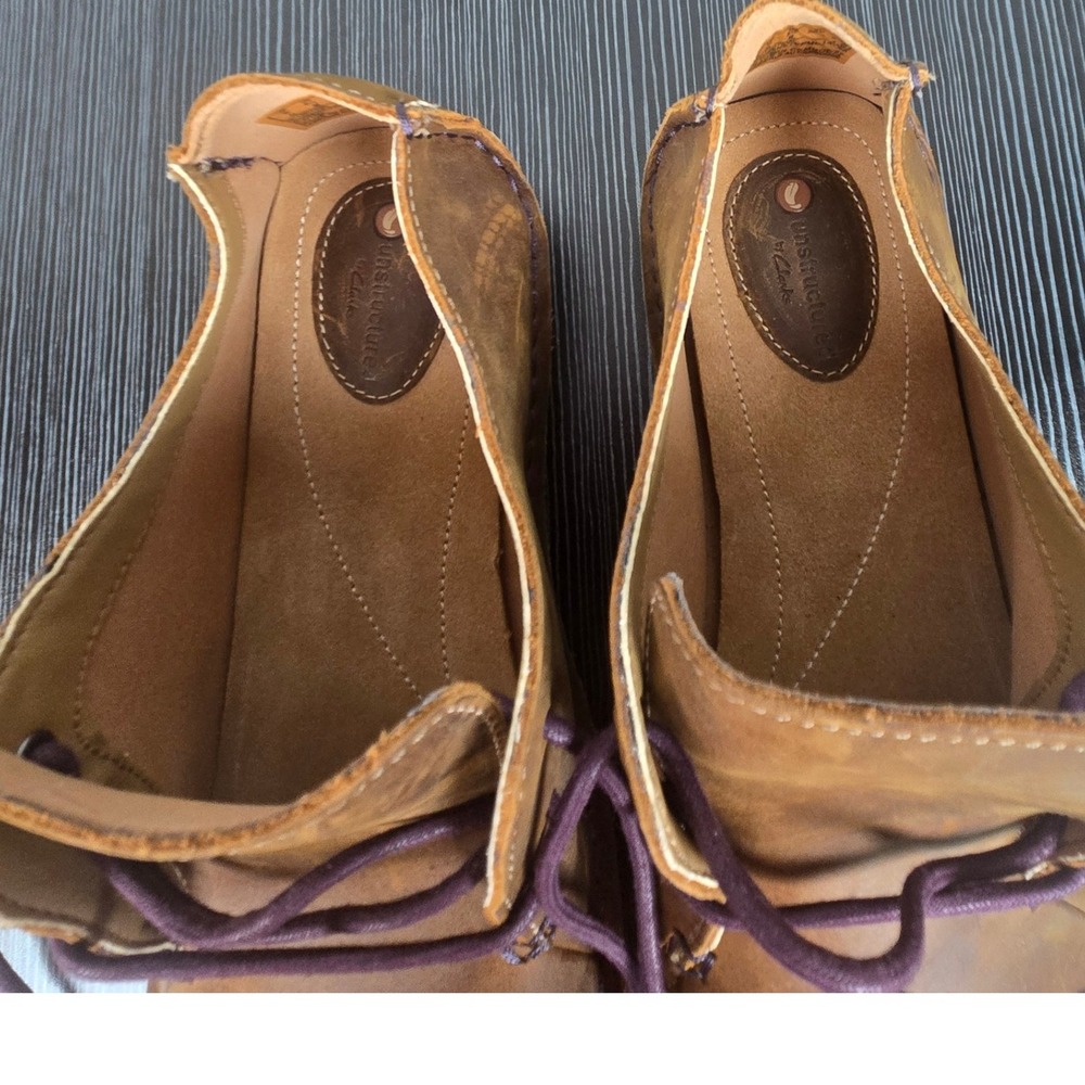 Clarks Janey Mae Oxford Lace Up Brown Leather Shoes Casual Comfort Womens 8.5 M - Picture 12 of 16